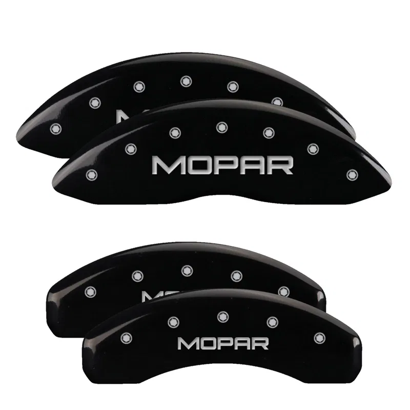 32006SMOPBK – MGP CALIPER Caliper Cover, Set Of 4 Mopar Logo Powder Coated Black Aluminum